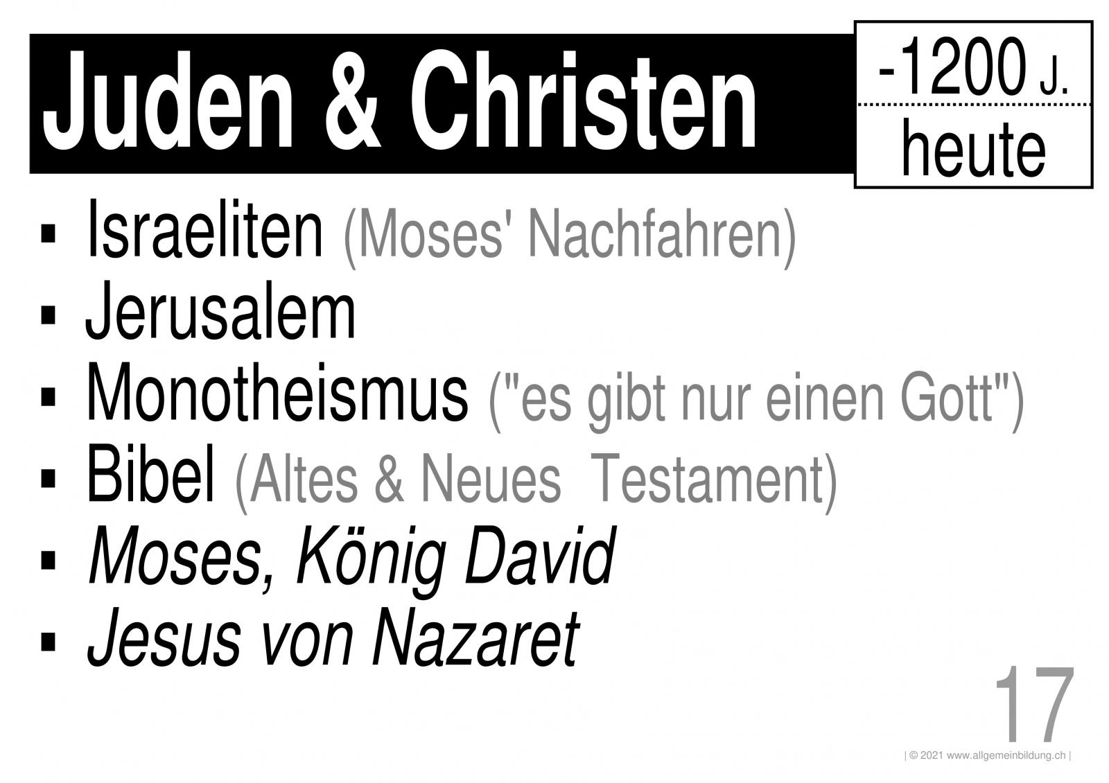 Weltgeschichte 17 - Judentum & Christentum